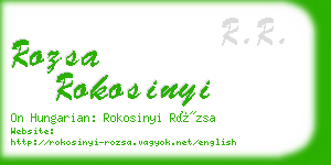 rozsa rokosinyi business card